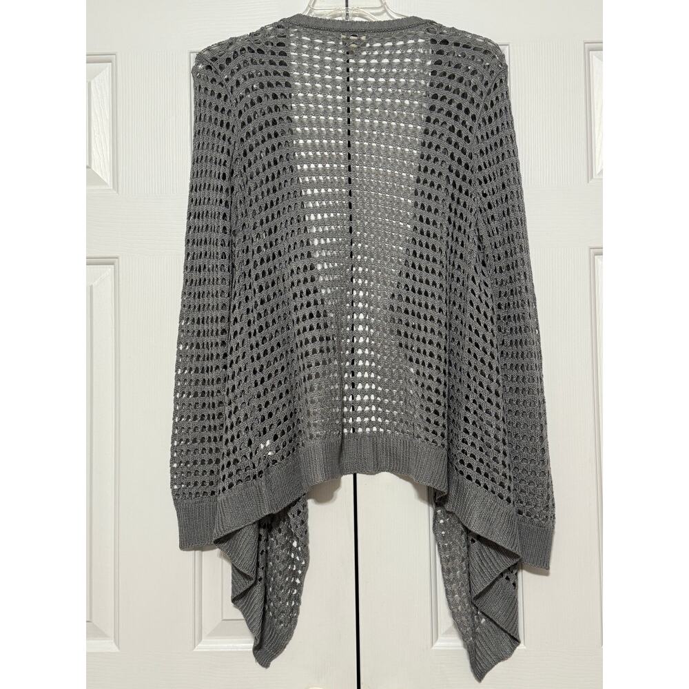 One World Gray Waterfall Cardigan, XL